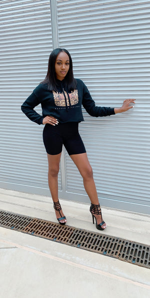 Crown Warren Ruffins Hoodie (Cropped)